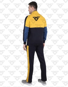 Chándal con cremallera y logotipo personalizado para hombre, conjunto de pantalones de chándal con Bolsillos y Sudadera con capucha recortada, unisex Ove - Product Image 5