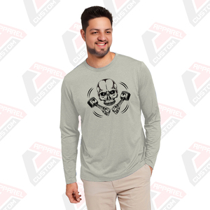 Heritage T-shirt en jersey de coton à manches longues pour homme Appliques de confort d'été écologiques disponibles Styles de velours côtelé batik denim - Product Image 3