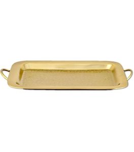 Bandeja de servicio dorada de aluminio 2025 con asas para utensilios de cocina, bandejas de mesa para servir comida de hotel y restaurante - Product Image 4