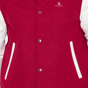 Veste universitaire pour homme à prix de gros, manches longues, col montant, polaire, coupe-vent, hiver, séchage rapide, personnalisable - Product Image 6