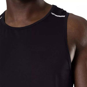 Débardeur pour homme en couleur unie personnalisée, vente en gros, prix bas, dos en maille, vêtements de sport de haute qualité, salle de sport, fitness, coton/bambou - Product Image 4