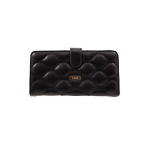 Cartera Rectangular de Cuero Negro con Cierre a Presión para Mujer, Otoño-Invierno 2025, CZDN30009 - Product Image 1