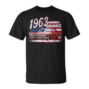 Camiseta con diseño de la bandera americana de la Galaxie 500 de 1963, diseño del 4 de julio - Product Image 1