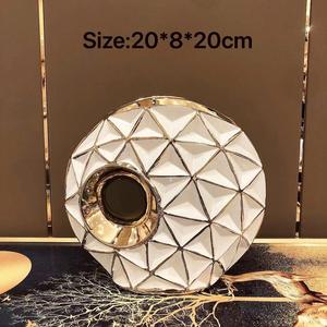 Middle Eastern Home Decor Large Interior Hollow <b>Ceramic</b> Flower <b>Vase</b> For Luxury Hotel Porch Decoration - Product Image 2