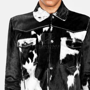 แจ็กเก็ตหนังวัวสำหรับผู้ชายเสื้อแจ็กเก็ตหนังวัวสำหรับฤดูหนาวดีไซน์ตามสั่ง - Product Image 2