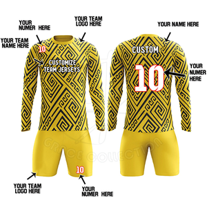 Nuevos conjuntos de camisetas de portero de fútbol para niños de entrenamiento profesional con camisetas y pantalones de portero de tamaño personalizado - Product Image 4