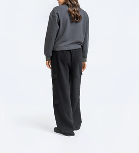 เสื้อสวมหัวโอเวอร์ไซส์สำหรับผู้หญิงผ้าฟลีซหนาแขนยาวล้างด้วยกรดเสื้อสวมหัวโอเวอร์ไซส์สำหรับฤดูใบไม้ร่วงฤดูหนาว - Product Image 5