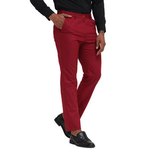 Pantalones de Vestir Formales Clásicos Rectos para Hombre para Oficina y Negocios 100% Algodón - Product Image 6