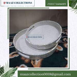 Plateaux de service modernes en nacre de luxe Design contemporain unique pour la maison et les cadeaux Plateaux décoratifs en gros - Product Image 3