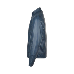 Veste en cuir pour hommes de haute qualité Veste en cuir classique pour hommes Manteau en cuir coupe ajustée Veste pour hommes - Product Image 3