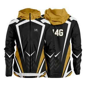 Veste coupe-vent décontractée unisexe en nylon 100% personnalisée, à capuche, de haute qualité, séchage rapide, imperméable, respirante, motif personnalisé - Product Image 6