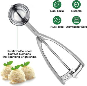 ช้อนตักไอศกรีมสแตนเลสใช้ในเชิงพาณิชย์ช้อนตักไอศกรีมช้อนตักไอศกรีมแตงโมใช้ในครัวเรือน - Product Image 5