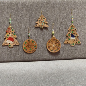 Smart New Christmas Pendentif Transparent Cristal Scène Décoration Fournitures Arbre De Noël Flocon De Neige Cloches Petit Pendentif - Product Image 5