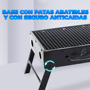 เตาปิ้งย่างไฟฟ้าพับได้แบบพกพา ปรับความสูงได้ วัสดุเหล็กกล้าคาร์บอน สำหรับบาร์บีคิวกลางแจ้ง - Product Image 6
