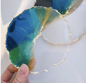 ถาดรองแก้วเรซินอีพ็อกซี่สุดสร้างสรรค์ทำด้วยมือถาดรองแก้วฉนวนกันความร้อนกันความร้อนที่รองแก้วชากาแฟทำจากหัตถกรรม tayyab - Product Image 6