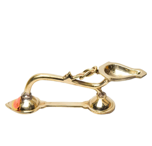 Jyoti Diya ลึกที่มีคุณภาพสูงพร้อมฝาปิดแก้วสำหรับตกแต่งทางจิตวิญญาณ Mandir - Product Image 1