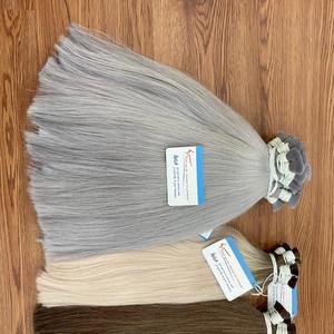 สินค้าคุณภาพสูงสีเงินผมต่อแบบตรงคุณภาพสูงมากไม่พันกันพร้อมส่งในสต็อก - Product Image 4