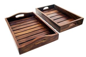 Luxury <b>Wooden</b> Serving Tray Handcrafted Design Perfect for Kitchen <b>Dining</b> <b>Table</b> Parties <b>and</b> Home Decoration - Product Image 2