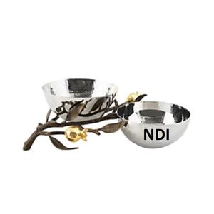 Catering para el hogar usado grabado a mano decorativo martillado diseño gran capacidad almacenamiento de frutas servir cuenco de Metal de latón - Product Image 1