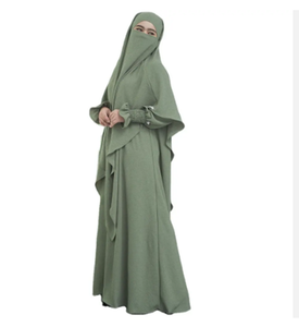 Vêtements pour Femme de Qualité Supérieure, Burqa Coupe Ample et Baggy avec Hijab, Abaya de Dubaï de Luxe 2024 - Product Image 1