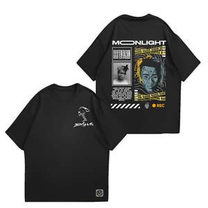 Pas encore d'avis Coton épais de haute qualité LOGO personnalisé Desgin Blank Drop Shoulder Rib O-neck Oversized T-shirt pour hommes - Product Image 5