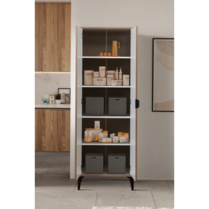 Armoire de rangement de cuisine multifonctionnelle moderne Arden à 2 portes, blanche, avec couvercle, en panneaux de particules durables - Product Image 2