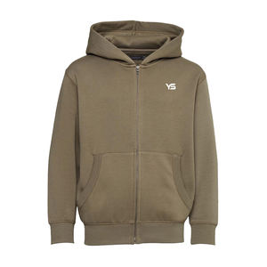 Sweat à capuche zippé surdimensionné 100% coton de haute qualité pour hommes avec poches latérales à glissière Logo personnalisé col à capuche nouveauté sweats - Product Image 2