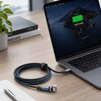 Kabel Pengisian Cepat USB C ke USB C 240W PD3.1, Kabel Data 480Mbps Berbahan Nilon Kepang, Berbagai Ukuran OEM