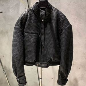 Chaquetas de Cuero Tejidas de Alta Calidad, Nueva Colección 2026, Chaqueta de Piel de Oveja para Mujer, Estilo Urbano, Chaquetas de Cuero Genuino para Mujer - Product Image 1