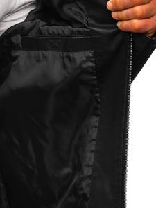 Veste en cuir PU pour homme en gros, fermeture éclair, printemps automne, col montant, mode, taille personnalisée, teinture unie - Product Image 5