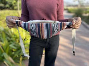 กระเป๋าสะพายข้างผ้าป่านใหม่กระเป๋าคาดเอวสไตล์ยูนิเซ็กส์ทำมือเป็นมิตรต่อสิ่งแวดล้อมดีไซน์ใหม่ปอกระเจาพร้อมวัสดุผ้าฝ้าย - Product Image 2