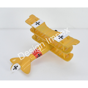 Flying Club โมเดลเครื่องบินตกแต่งวัตถุที่กำลังมาแรงโลหะอัลลอยหล่อขึ้นรูปแบบเครื่องบินปีกเคลือบสีแดงและเหลือง - Product Image 3