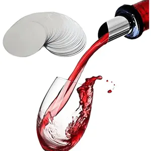 Custom Aluminum Foil Wine Pourer Disc Accessories Drop Stopping For Bottles