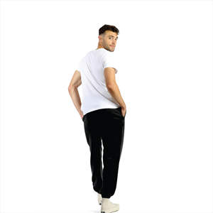 Streetwear brodé personnalisé pour hommes impression 3D bouffante pantalon de survêtement empilé en éponge française pantalon de survêtement évasé en polaire High Street - Product Image 4