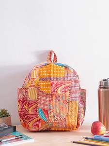 Cotton Quilted Tactical Unisex Backpack Organic Cotton Lining Patchwork Design Zipper Light <b>Weight</b> <b>10kg</b> Capacity School Travel - Product Image 4