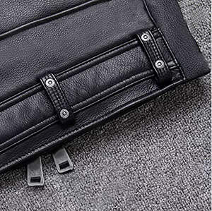 Genuine <b>Cow</b> Skin Leather Jacket Men Winter Fashion Pakistan Made High Quality Breathable Quick Dry Windproof Outdoor Front Logo - Product Image 5