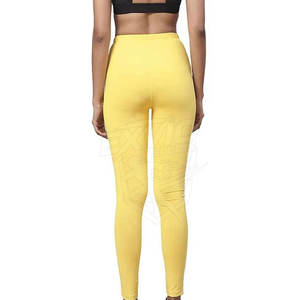 Prix d'usine Leggings pour femmes Meilleure vente Impression de logo personnalisé Leggings de yoga à taille élastique pour femmes - Product Image 2