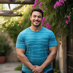 Camiseta de manga corta de talla grande para hombre, camisetas ligeras de verano con cuello redondo, camiseta personalizada de algodón y poliéster 100% para hombre - Product Image 4