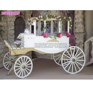 Calèche tirée par des chevaux de style victorien à vendre finition blanche fabricant de calèches dessinées par des chevaux victoriens royaux - Product Image 2