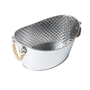 OEM Wholesale Luxury Stainless Steel Beverage Tub Rope Handles Reusable Bar Accessories Party <b>Drink</b> <b>Cooler</b> <b>Outdoor</b> Weddings Bars - Product Image 3