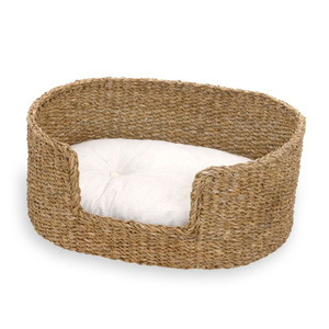 บ้านสัตว์เลี้ยงทำมือจากหญ้าทะเล บ้านฟางหญ้าทะเล คุณภาพเยี่ยม ทอเป็นเตียงนอนสำหรับสัตว์เลี้ยง - Product Image 6