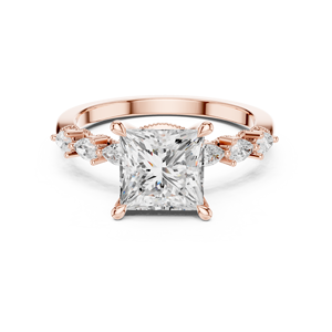 แหวนโซลิแทร์สุดทอง14K ประดับเพชรที่ผ่านการรับรองจากห้องปฏิบัติการสำหรับข้อเสนอ - Product Image 6