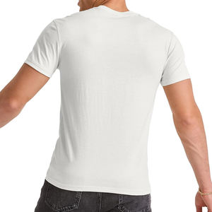 เสื้อยืดผ้าฝ้ายคอกลมสำหรับผู้ชายเสื้อพิมพ์ลาย100โลโก้ OEM แบบอเมริกันคอกลม - Product Image 5