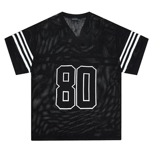 2025 Retro Bóng Đá Jersey Tùy Chỉnh Màn Hình In Logo Lưới Áo Thun Quần Áo Cắt Boxy Bóng Đá Thời Trang Phố Jersey T Áo Sơ Mi Cho Nam Giới - Product Image 6