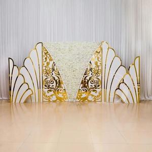 Arche de mariage en métal pour décoration de mariage Royal, support pour scène de réception, conception personnalisée, toile de fond de mariage en acier inoxydable - Product Image 3