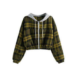 Sweat à capuche en polaire court pour femme, vente en gros, impression personnalisée du logo, manches longues, impression de lettres, sweat à capuche ample pour femme - Product Image 2