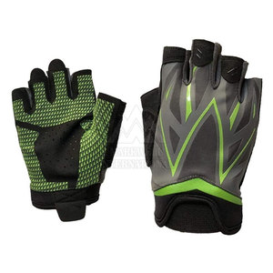Guantes de gimnasio de cuero de medio dedo con logotipo personalizado para hombres y mujeres, entrenamiento, Fitness, accesorios de levantamiento de pesas para deportes - Product Image 1