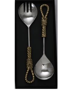 Ensemble de 2 couverts de luxe en acier inoxydable avec poignée plaquée 2 tons Ensemble de couverts de la plus haute qualité au prix de vente global - Product Image 3