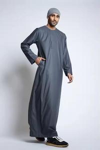 Venta al por mayor de ropa islámica de poliéster Jubbah ropa de fiesta Thobe árabe para hombres Thobe / Thawb 1PC/polybag Oriente Medio - Product Image 3