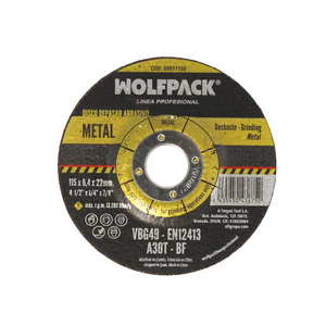 Disco Abrasivo Plus O/ 115 x O/ 22 mm. Spessore 6,4 mm. - Product Image 1